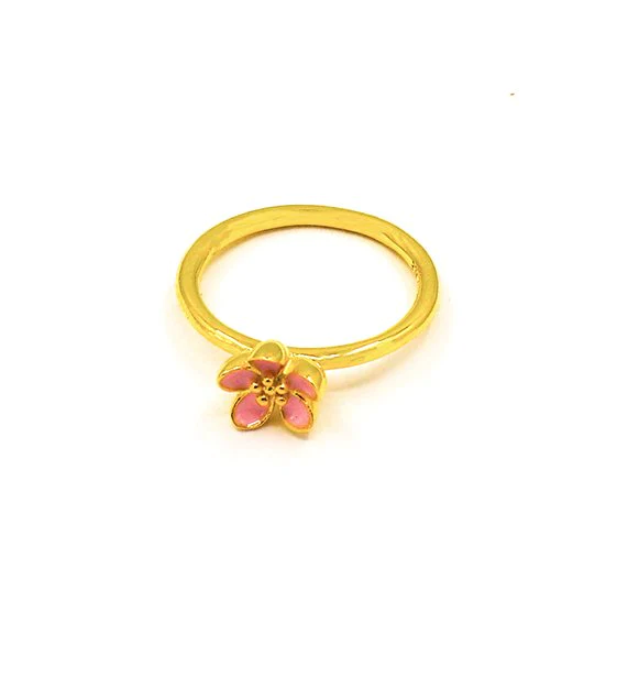 Ring with decorative detail, ART1022, gold color