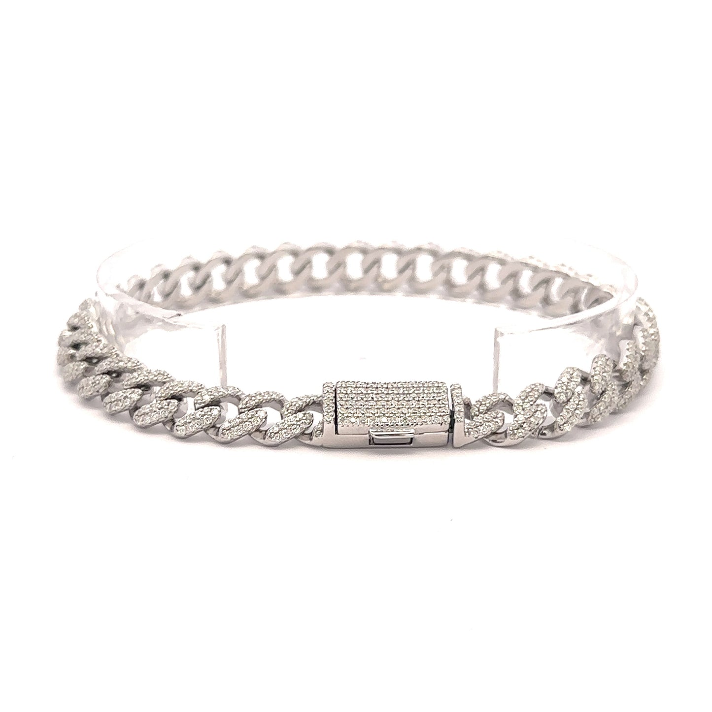 QUINOXITE 8MM STERLING SILVER CUBAN BRACELET | 9221931