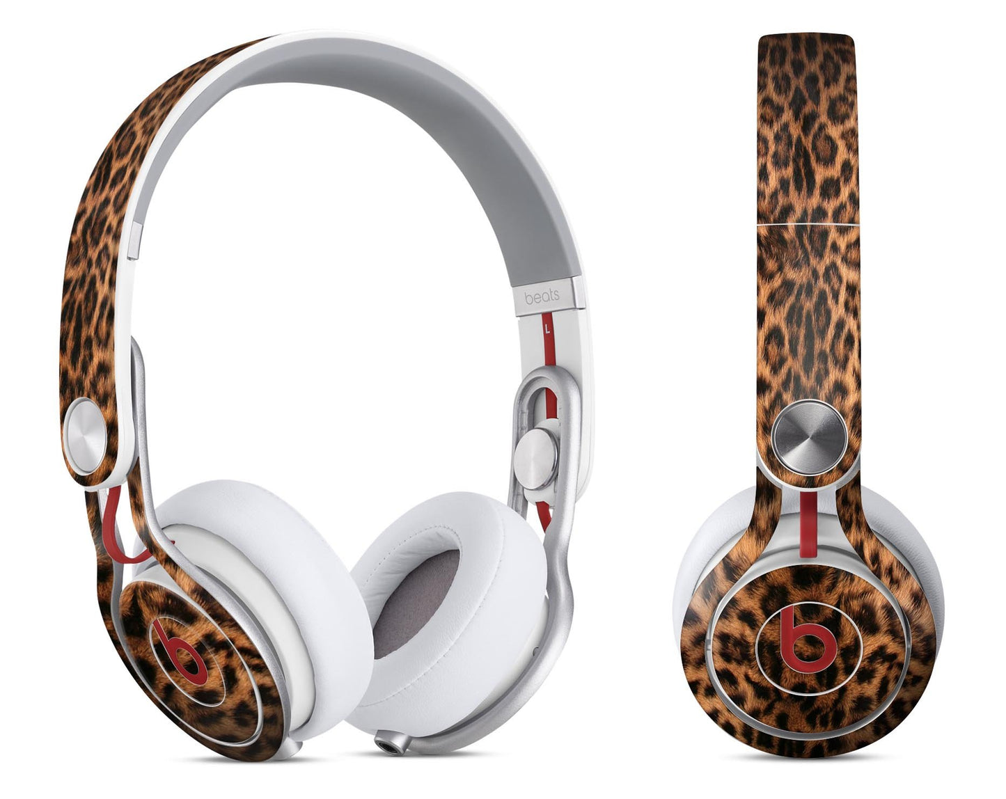 Mirrored Leopard Hide - Full Body Skin Decal Wrap Kit for Beats by Dre